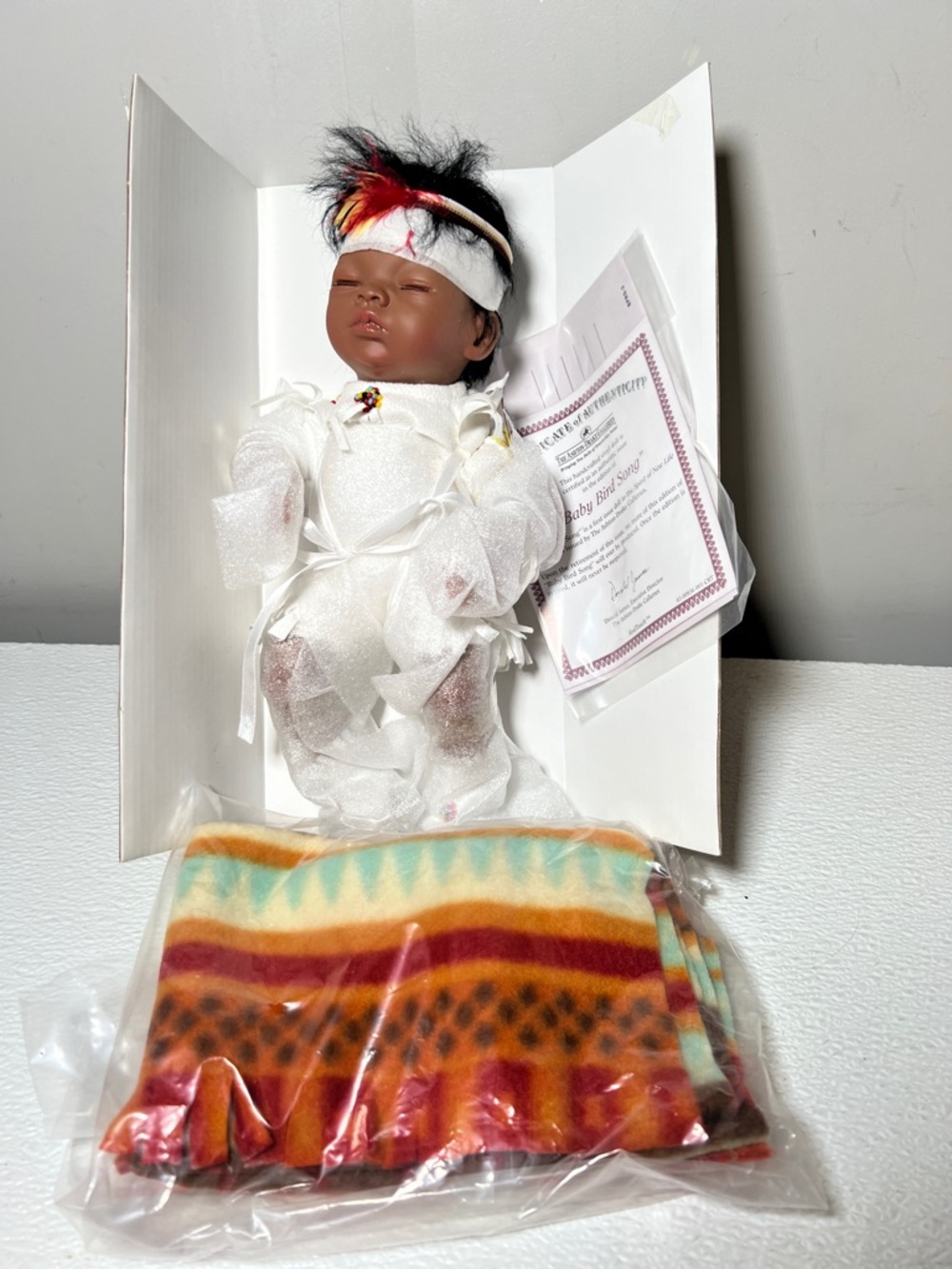 **NEW*OLD STOCK* Aston Drake ‘Baby Bird Song’ 10” Native American Doll W/Blanket